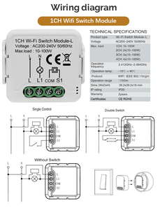 Giấy Chứng Nhận CE Tuya 1CH DIY Chuyển Đổi Mini Thông Minh Tiếp Sức <span class=keywords><strong>Wifi</strong></span> <span class=keywords><strong>Module</strong></span> Cho Alexa Google Nhà Cuộc Sống Thông Minh Ứng Dụng - Product Image 6