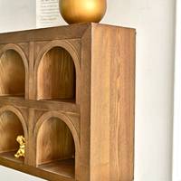 INNOVA Home Salon Ferme Style Classique Forme Rectangle Double En Bois Mural Suspendu Convertible Finition Laquée