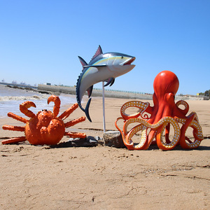 Statue Giganti in Resina e Fibra di Vetro a Tema Animali Marini (Alghe, Conchiglie, Conche, Pesci) per Noleggio Eventi e Decorazioni All'ingrosso - Product Image 5