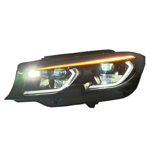 Faro Anteriore Fumé SJC Auto V3 per <span class=keywords><strong>BMW</strong></span> <span class=keywords><strong>Serie</strong></span> <span class=keywords><strong>3</strong></span> G20 G28 19-22, Luci Diurne Tricolore Giallo Bianco Ambra, Lampada Frontale Full LED - Product Image 2