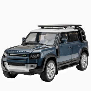 Auto a Escala <span class=keywords><strong>1</strong></span>:<span class=keywords><strong>18</strong></span> de Metal <span class=keywords><strong>Land</strong></span> <span class=keywords><strong>Rover</strong></span> <span class=keywords><strong>Defender</strong></span>, Modelo de Coche SUV de Aleación con Sonido y Luz, Puertas que se Abren, Decoración - Product Image 1
