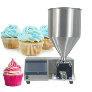 Bun Puff Injection Cup Cake Decorating Cream Covering Machine Bread Croissant Filling Injecting Cream Making Machine