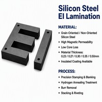 Aimant industriel en acier au silicium EI isolé, matériau CRGO, pour transformateur d'onduleur connecté au réseau, OEM acceptable, ROHS/CE