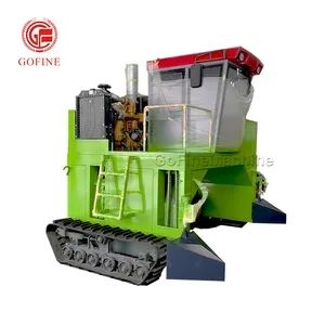 Mini máquina compacta de Turner del compost del estiércol de los residuos de la comida de las setas para el fertilizante orgánico de la producción