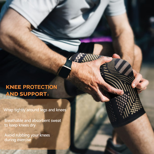 แผ่นรองเข่าสำหรับเล่นกีฬา ความยืดหยุ่นสูง กันลื่น บาสเก็ตบอล ปั่นจักรยาน ผู้ชาย สีดำ สีเหลือง JBYK 1361 - Product Image 1