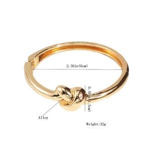 HANSIDON Charm Statement <strong>Bracelets</strong> Cuff Simple <strong>Knot</strong> <strong>Bracelets</strong> for Women Jewelry Gold Plated Bangle Wedding Party Accessory - Product Image 4