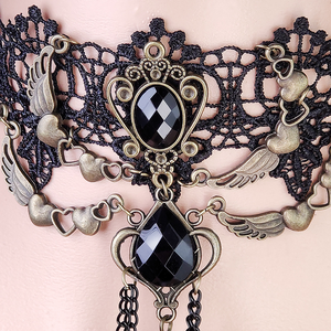Chaîne de mamelon sexy en dentelle Love BDSM Anneau de poitrine sexy Collier pompon Chaîne de poitrine Chaîne de corps Chaîne de corset pour femmes - Product Image 5