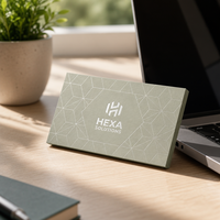 Cartes de visite personnalisées en papier noir spécial, design géométrique avec feuille d'argent, OEM, vente en gros