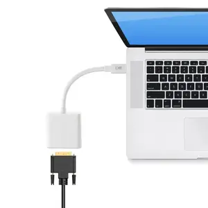 อะแดปเตอร์แปลง USB C Type C เป็น VGA ตัวผู้เป็นตัวแปลง VGA ตัวเมียสายสัญญาณเสียง VGA สำหรับ Apple MacBook ใหม่