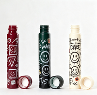 Tubes en verre avec logo personnalisé, avec bouchon à vis CRC anti-enfants, flacons en verre transparents pour l'emballage de fleurs séchées, flacon de stockage vide