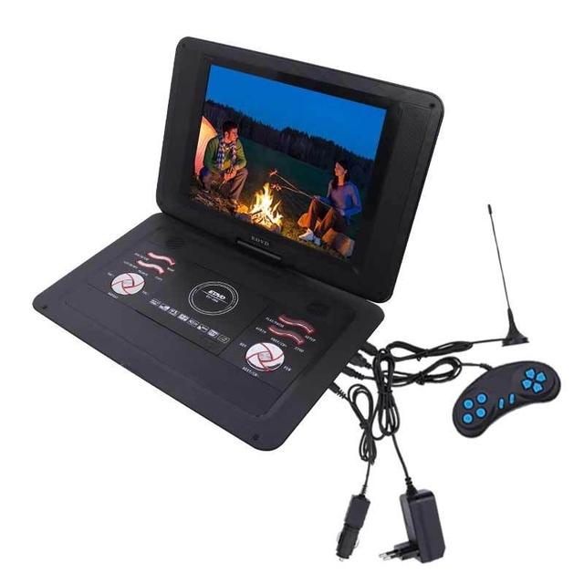 14.1 Inch Flip Screen Portable DVD Player With Gamepad TV Function Home Theater E-book Reader Home Stereo System