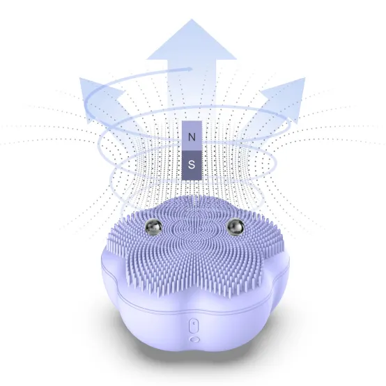 Smart Memory Face Roller Massager Électrique, Face Lift Roller Massager Sonic Micro Face Cleansing Brush Magnetic Spa Silicone