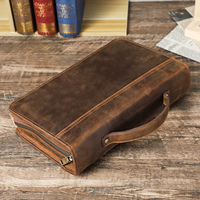 En stock - CF8019 - Sac de rangement en cuir Crazy Horse de grande capacité - Écologique et durable