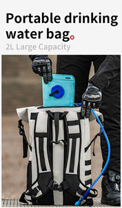Mochila Impermeable de PVC con Cierre Enrollable de <span class=keywords><strong>21L</strong></span>, con Bolsa de Agua de 2L y Porta Botella para Motociclismo - Product Image 3