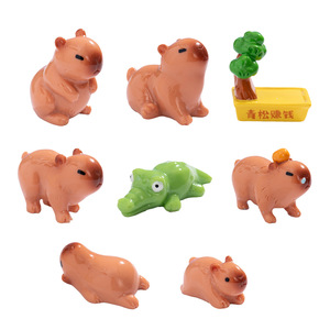 Dp Capybara Figurines Resin Miniature Decor For Desk And Car Ornament - Product Image 5