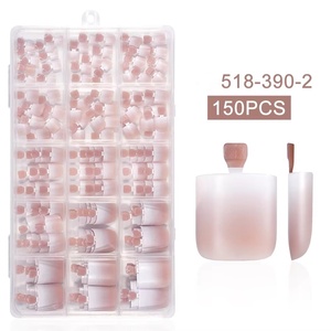 Aillsa 150 Uds Ombre Press on Foot Nail <span class=keywords><strong>Tips</strong></span> Toenails Short Square Pink hecho a mano <span class=keywords><strong>Soft</strong></span> <span class=keywords><strong>Gel</strong></span> Gradient Press on Toe Nails French <span class=keywords><strong>Tips</strong></span> - Product Image 5