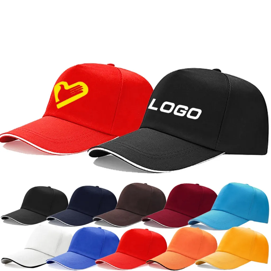 Logo brodé coton sergé baseball bénévole chapeau publicité restauration travail chapeau Baseball cyclisme respirant Sport casquette chapeau