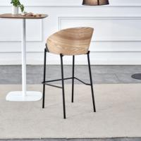 Table à manger de restaurant au design moderne de luxe avec chaise haute en métal velours nordique pour comptoir de cuisine bar en vente!