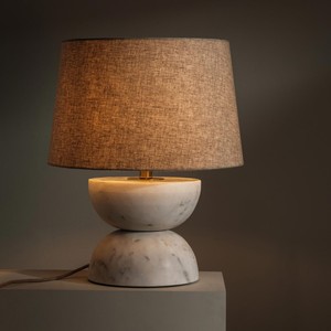 Natural Travertine <b>Table</b> Lamp E27 Led Light Source Switch Control Home Bedroom <b>Study</b> Bedside Lamp - Product Image 1