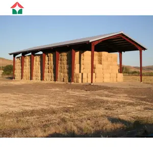 Capannone di stoccaggio per fieno agricolo personalizzato prefabbricato con struttura in acciaio commerciale