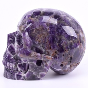 หัวกะโหลกคริสตัลอะเมทิสต์,ของตกแต่งบ้านงานฝีมือลึกลับ - Product Image 4