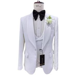 S093N 2025 alto traje de anfitrión informal de boda para hombre de <span class=keywords><strong>3</strong></span> piezas ajustado Comercio exterior transfronterizo 3Piss esmoquin botón cremallera Fly <span class=keywords><strong>Mad</strong></span> - Product Image 5