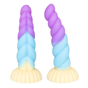 Dildo en silicone écologique lumineux et coloré, plug anal avec ventouse puissante, étanche IPX6, jouet sexuel pour femmes et couples - Product Image 1