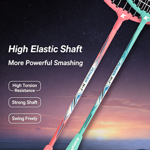 Durable Aerospace Carbon 5U Super Light <b>Badminton</b> Racket With Vibration Dampening And Stable Control Frame For Competitive Play - Product Image 5