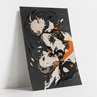 Affiches d'art décoratives personnalisées avec impression 3D, vernis UV en relief, impression UV sélective texturée, multicouche, effet gaufré, pour fanart d'anime