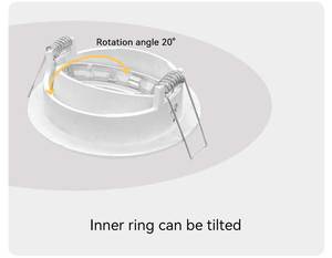 Angle Adjustable Recessed <b>Downlight</b> Frame LED GU10 MR16 Aluminum Housing 75mm Cut Out IP20 <b>Downlight</b> Housing - Product Image 3