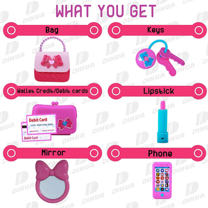 Set di 8 Pezzi per Travestimenti Bambini con Borsa, Telefono e Accessori, Gioco di Ruolo per Bambine, Regalo per Bambini - Product Image 3