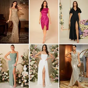 Inventario de fábrica, vestidos usados para mujeres, Vestidos de Noche de segunda mano, liquidación de ropa