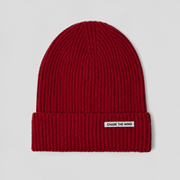 Gorro de Punto de Invierno de Lujo con Puño Acanalado Suave y Etiqueta Tejida Personalizada Multicolor para Pedidos al por Mayor