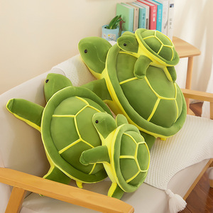 Juguetes de Peluche de Tortuga Verde, Cojín Suave de Tortuga, Almohada <span class=keywords><strong>Oogway</strong></span>, Respaldo, Muñecos de Peluche de Tortuga de Ojos Grandes, Regalo para Niños - Product Image 1