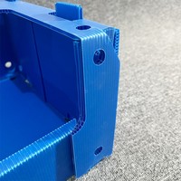 Boîte en plastique ondulé PP pliable et empilable, boîte en Coroplast réutilisable, boîte en feuille creuse pour le stockage en entrepôt, l'expédition et le transport