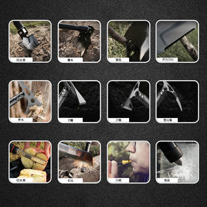 Kit de Supervivencia Multifuncional Personalizado para Exteriores con Pala, Hacha, Linterna y Herramientas de Emergencia para Camping y Rescate, Aluminio Gris - Product Image 2