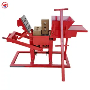 Yuewei machines petit modèle bas prix manuel double boue argile imbrication briques faisant la machine