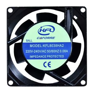 Ventola Assiale AC Silenziosa 80x80x38mm 80mm 110V 220V 2600RPM per Inverter, Armadio, Stazione di Ricarica - Product Image 1