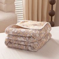 Couverture en mousseline 6 couches 100 % coton de qualité supérieure, motif ananas, ultra respirante, légère, pour l'été, utilisation en avion, toutes saisons, OEM