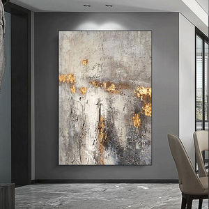 Trang Trí Nội Thất Sáng Tạo Vẽ Tay Vàng Điểm Đám Mây Bức Tranh Sơn Dầu Vàng Lá Tường Nghệ Thuật Bức Tranh Trừu Tượng Bức Tranh Làm Bằng Tay - Product Image 5