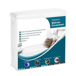 Hipoalerjenik pamuk Terry <span class=keywords><strong>Bedbug</strong></span> geçirmez 6 taraflı fermuarlı Premium şilte kılıfı - Product Image 1