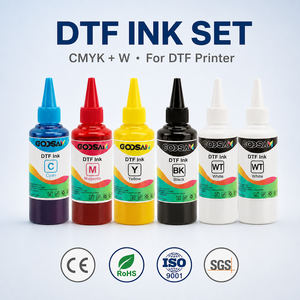 หมึกพิมพ์ DTF คุณภาพสูง GOOSAM CMYK สีขาว 1000 มล. ชนิดน้ำ สำหรับพิมพ์สิ่งทอ แบบ Direct to Film สำหรับงานรีดร้อน ขายส่ง - Product Image 1