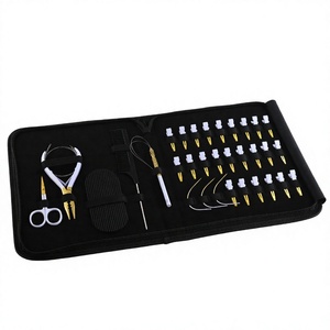 Nouveau kit d'outils d'extension de cheveux en gros dans le peigne de séparation et de coiffage des cheveux également outil de boucle MicroBead Aiguilles et pinces de type C - Product Image 1