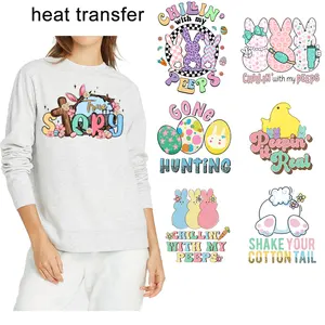 Easter Exquisite Logo High Waterproof Multi-color Vinyl Printing Heat Transfer Dtf Prints Ready To Press For Cloth