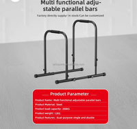 Barres parallèles réglables en hauteur, robustes, pour dips, stabilisateurs de fitness pour la maison et la salle de sport – Modèle populaire en usine