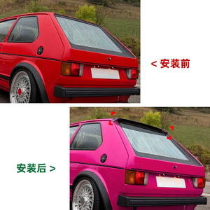 Volkswagen Golf Mk1 Rear Spoiler Piano <b>Black</b> Carbon Fiber Texture Ducktail <b>Trunk</b> Wing ABS Exterior Modification - Product Image 4