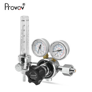 Ekonomi hassas kontrol 60 psi CO2 azot oksijen çift ölçer gaz basınç regülatörü debimetre ile - Product Image 2