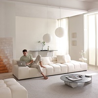 Canapé d'angle confortable en tissu au design italien moderne Canapé modulable Cloud pour salon