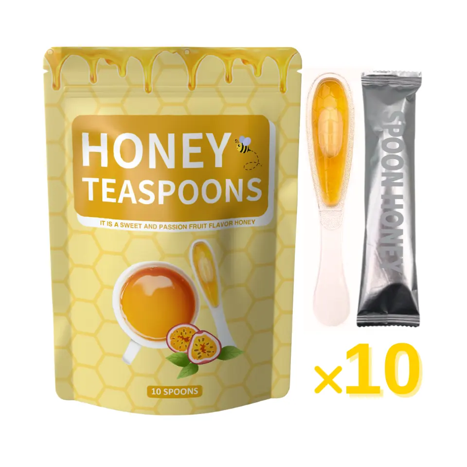 Cuillère naturelle pure OEM saveur de fruit de la passion miel adaptée aux sachets de thé