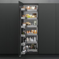 ARTSTEEL Moderno Mueble Despensero de 6 Niveles con Cestas Extra Altas Enlazables, Organizador Ecológico para Cocina y Hogar 1